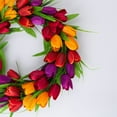 thumbnail image 4 of Tulip Wreath for Front Door Summer Fall Large Wreaths for Outdoor Door Indoor Wall or Window Décor, 15.7", 4 of 9