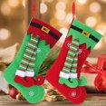 thumbnail image 5 of Christmas Stocking Home Decorations Gifts, Funny Elf Pattern Xmas Present Socks, 5 of 5