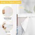 thumbnail image 6 of Blue Brown Flowers No Hook Shower Curtain Waterproof, Bathroom Curtains with Snap in Liners and See Through Top Window, Classic Botanical Art Elegant Hotel Style Bathtub Curtains Shower 36"Wx78"L, 6 of 8