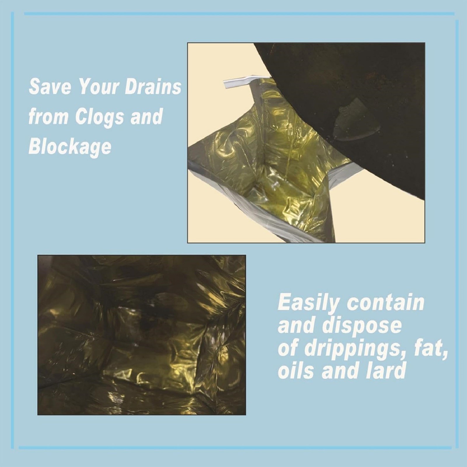 SZYXZSY Oil Storage Bag Grease Strainer And Container | Oil Disposal ...