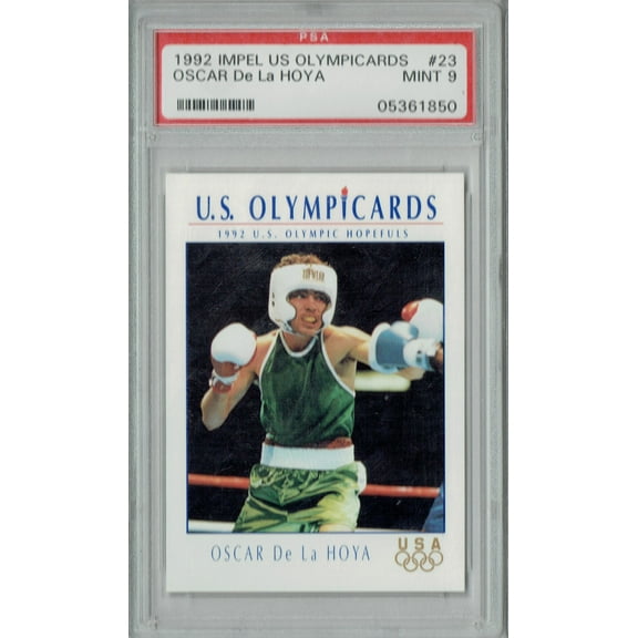 PSA 9 Oscar De La Hoya 1992 Impel US Olympicards #23 Rookie Card USA