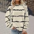 thumbnail image 4 of Azrian Sweatshirts for Womens,Pullover Hoodies Sweatshirts,Women Long Sleeves Casual Shirts Printing Round Neck Sweatshirt Pullover Loose Tunic Tops for on, 4 of 6