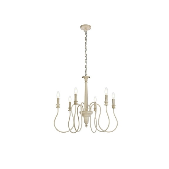 Flynx 6 lights pendant in weathered dove