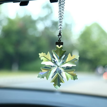 

Car Decoration Snowflake Jewelry Rearview Mirror Pendant Car Crystal Jewelry