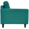 thumbnail image 4 of Modway Empress Causeuse en Tissu de Polyester Rembourrée Orientée vers la Gauche, Bleu Sarcelle, 4 of 5