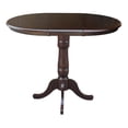 thumbnail image 3 of Pemberly Row 36" Round Top Counter Table With 12" Leaf in Mocha Brown, 3 of 5