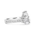 thumbnail image 4 of 18K White Gold 1 3/8 Cttw Diamond Pear Shaped Composite Style Engagement Ring (F-G Color, VS1-VS2 Clarity) - Ring Size 6.5, 4 of 7