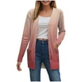 thumbnail image 1 of Gubotare Cardigans pour Femmes avec Poches, Décontractés, Légers, à devant Ouvert, Chandails Cardigan pour Femmes (Rouge Brique,L), 1 of 8