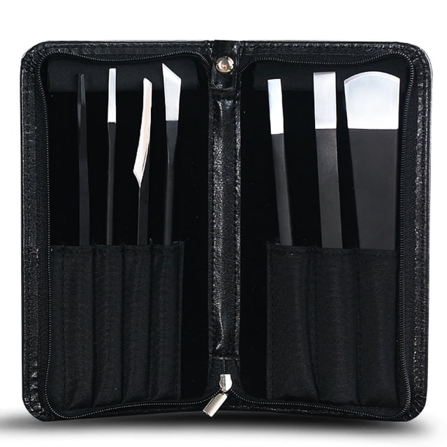 Una 7pcs Pedicure Cuchillo Conjunto de Cuchillas de Punta Encarnada Herramienta de la Hojas de la Uaña Cuidado del pastel Knives Cutícula Remover