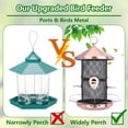 thumbnail image 4 of Wild Bird Feeders, 12 inch Metal Mesh Bird Feeder with 4 Feeding Ports, 3 lb Large Capacity Seed Feeder, Heavy Duty Hanging Bird Feeder for Outside Garden Yard Decor, 4 of 7