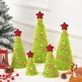 thumbnail image 4 of Yastouay 5Pcs Mini Christmas Tree,Lime Green Cristmas Tree,Furry Tabletop Xmas Cone Tree Christmas Decorations, 4 of 7