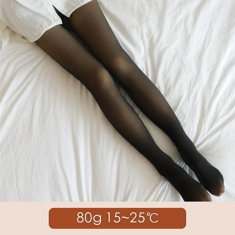 Winter Fleece Lined Tights for Women, High Elastic Warm Fake Translucent Nude  Tights Fleece Pantyhose Thermal Winter Leggings at  Women's Clothing  store