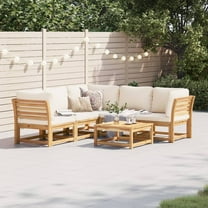vidaXL 6 Piece Patio Lounge Set with Cushions Solid Wood Acacia
