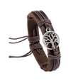 thumbnail image 1 of Qarigey Pulseras de cuero con abalorio de cordón trenzado para hombre, pulseras étnicas de estilo ajustable, brazaletes de moda para mujer, Type3 NO3, 1 of 6