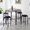 thumbnail image 5 of Steve Silver Comptoir Morgan Bicolore Gris et Noir Rond en Métal, 5 of 5