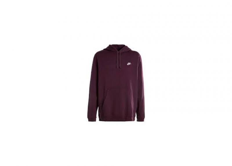 nike club hoodie maroon