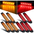 thumbnail image 3 of 10 PCS 6LED/pc AUTO Signal Indicator Side Marker Lamp Rear Lights Clearance Tail Lights for Bus Truck Van Caravan RV Lorry, 3 of 8