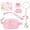 Pink, variant on 6 Pcs Teen Girl Gifts Trendy Stuff, Monogrammed Fanny Pack for Girl with Keychain, Necklace, Cup Charm, Greeting Card and Gift Box, Birthday Gifts for 4 5 6 7 8 9 10 11 12 13 Year Old Girls
