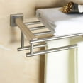 thumbnail image 5 of GZ8000-LS Bathroom Lavatory Towel Rack Towel Shelf with Two Towel Bars Wall Mount Holder,24-Inch SUS 304 Stainless Steel Brushed Nickel, 5 of 5
