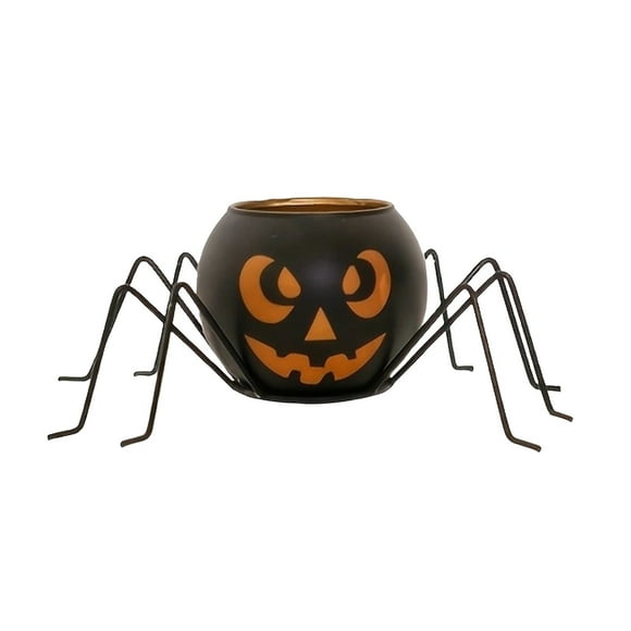 Décorations de Fête d'Halloween Porte-Bougie en Fer et Verre Lanterne Citrouille d'Halloween Porte-Bougie Noir Décoration de Scène de Fête Accessoires Décoratifs d'Halloween