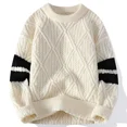 thumbnail image 4 of Suéter estilo navideño Harajuku para hombre, otoño e invierno, de alta calidad, de punto, grueso y cálido, a cuadros, 2023, 4 of 5