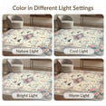 thumbnail image 7 of ODIKA 2'x3' Ultra-Soft Accent Mat, Symmetrical Butterfly Scattered Delicate Border Boho Motif Whimsical None Washable, Bare feet friendly, Easy Care Indoor rug for Bedside, Footrest, 7 of 7