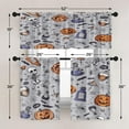 thumbnail image 6 of Skeleton Halloween Kitchen Curtains Pumpkin Window Curtains Valance and Tier Set 36 Inch, Bones Rod Pocket Short Tier Curtain for Room, Spider Small Cafe Kitchen Decor, 6 of 6