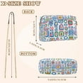 thumbnail image 4 of FORMRS Women Crossbody Purse with Chain Strap Vegan Leather Shoulder Handbag, Blue Retro Pattern, 4 of 7
