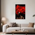 thumbnail image 4 of ZHONGYUTONG African American Wall Art Red Painting Bloom Flower on Black Women Head Canvas Prints Africa Girl Portrait Pictures Framed Modern Home Decor (16.00" x 24.00"), 4 of 5