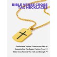 thumbnail image 6 of PROSTEEL Cross Necklace for Men Stainless Steel Dog Tag Bible Verse Gold Plated Pendant Chain Christmas Jewelry Gifts for Son, 6 of 8