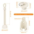 thumbnail image 3 of Uxcell 1Set Kit de Bungee y Tapón Final de Plástico para Persiana de Sol Interior/Exterior Beige, 3 of 5