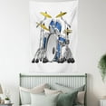 thumbnail image 4 of Drums Tapestry, Professional Percussion Instrument Rock Themed Musical Activities, Wall Hanging for Bedroom Living Room Dorm Decor, 60W X 80L Inches, Grey Blue Mustard and White, by Ambesonne, 4 of 5