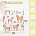 thumbnail image 2 of SKYSONIC Watercolor Butterfly Horse Baby Muslin Washcloths Face Towel, 3 PCS Flower Burp Cloths Cotton Wipes Infant Wash Cloth for Newborn Boys Girls 12"x12", 2 of 7