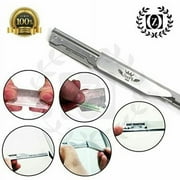 Navaja Shavette Barber Straight Shaving Razor, 100 Derby cuchillas Negro