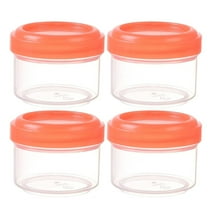 Food Storage Mini Clear Jars with Leakproof Lids - 4PCS Round 35ml Refillable Containers for Kitchen Organizing and Home Use 4PCS