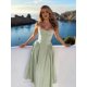 thumbnail image 1 of Vestido Sexy plisado liso para mujer, vestido elegante sin mangas con espalda descubierta y dobladillo suelto, vestido elegante de fiesta para mujer, batas de calle, 1 of 5