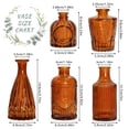 thumbnail image 2 of Set de jarrones Glass Bud SUPMIND Amber Vintage Style (paquete de 5), 2 of 6