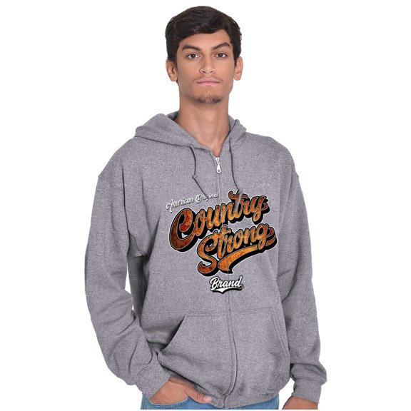 Classic Southern American Cowboy Zip Up Hoodie Men's Women's Brisco Brands S