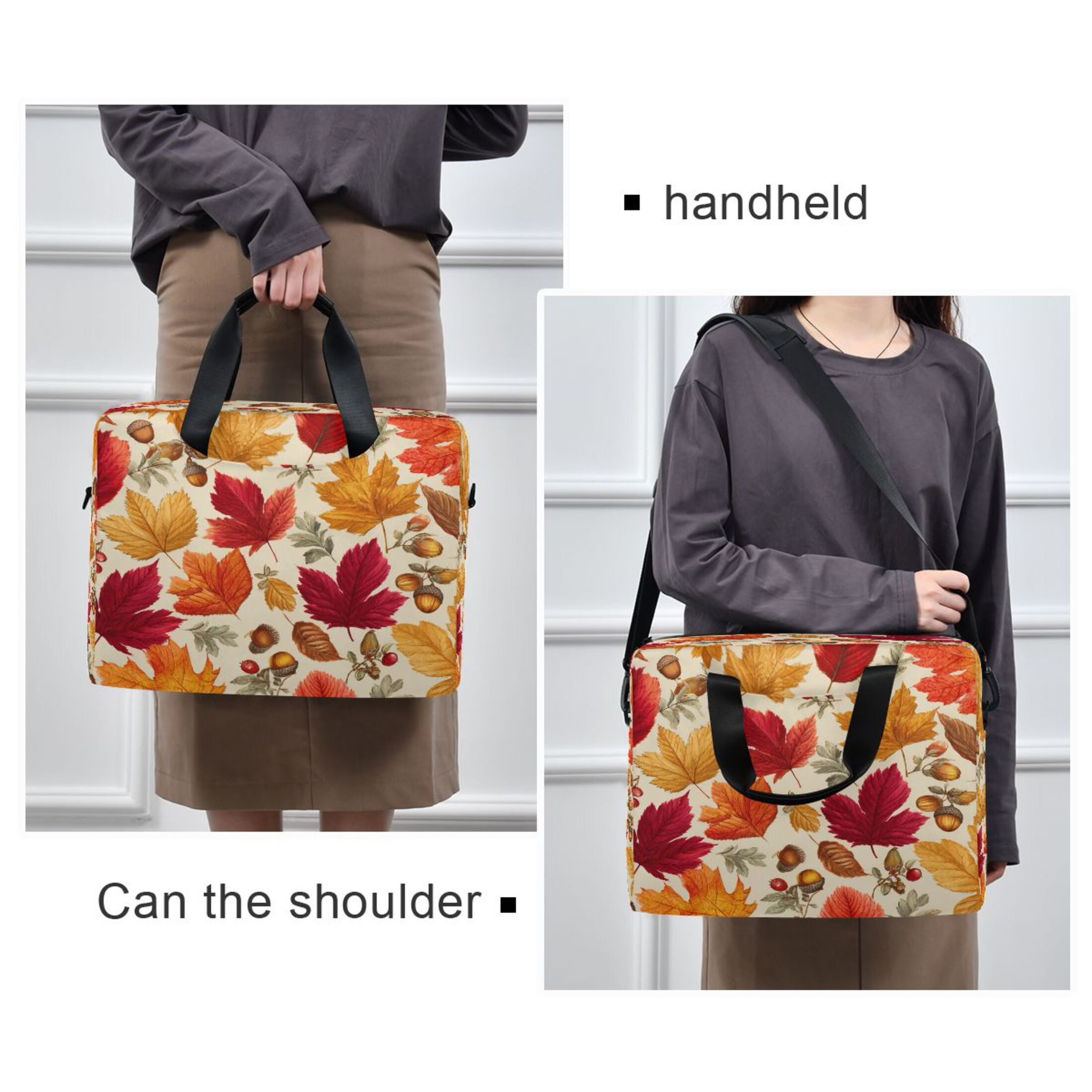 Laptop Bag Laptop Briefcase 15.7 x 3 x 11.8 Inches Laptop Bag Briefcases Laptop Storage Travel Laptop Bag Work Laptop Bag Yellow Leaves