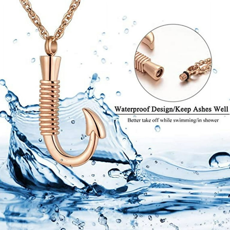 Stainless Steel Silver Fishhook Necklace for Men