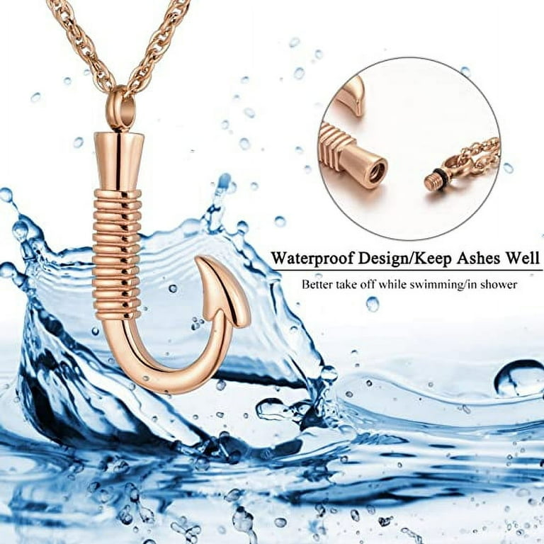 Stainless Steel Silver Fishhook Necklace for Men