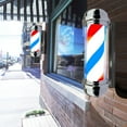 thumbnail image 4 of Costway 30'' Barber Shop Pole Red White Blue Rotating Light Stripes Sign Hair Salon, 4 of 9