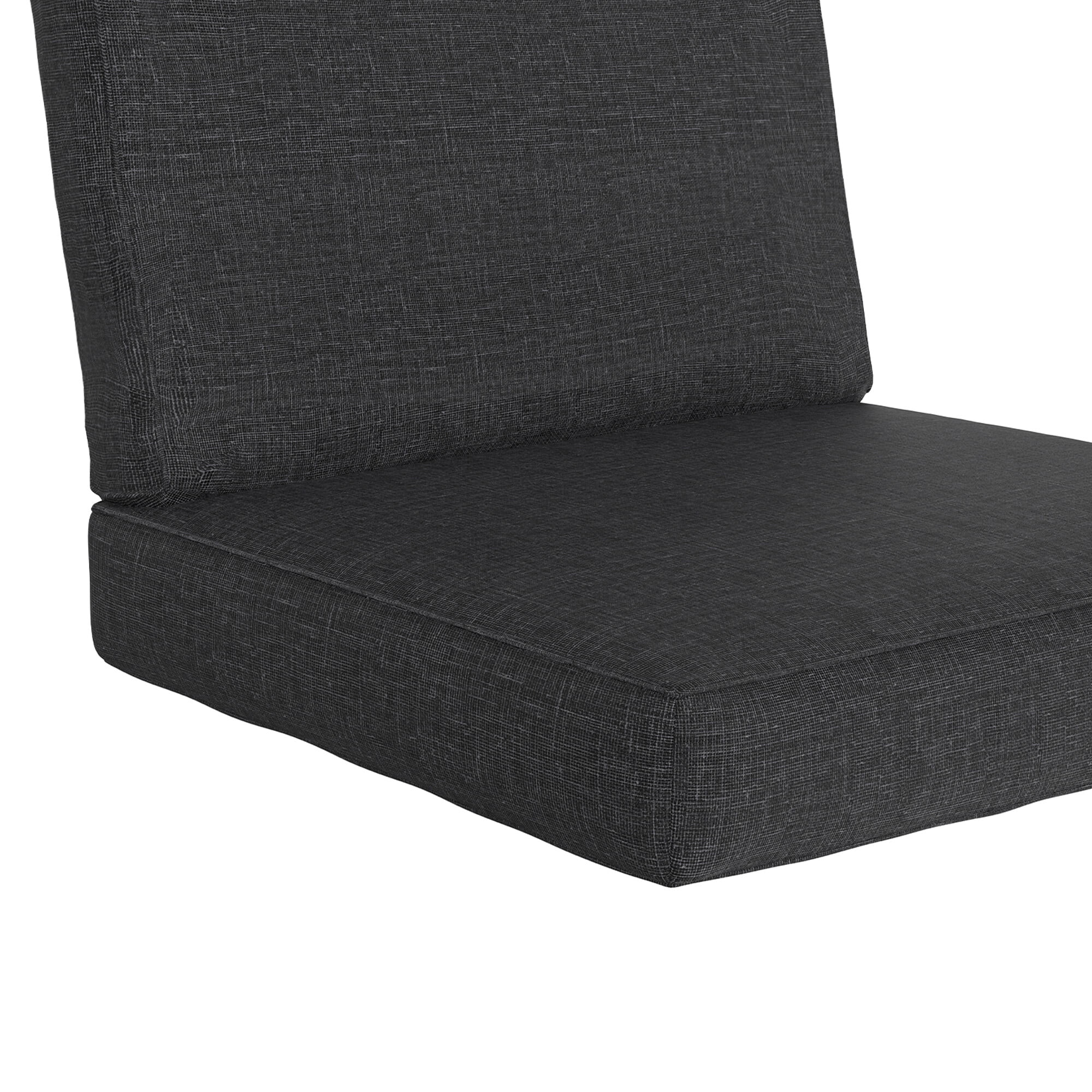 UIXE Outdoor Deep Seat Cushion Set, Patio Furniture Cushions & Back Pad, Water-Resistant Sectional Sofa Cushions for Bistro Chair - Gray