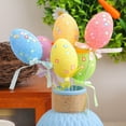 thumbnail image 6 of Sylvtty 6Pcs Easter Egg Picks Colorful Foam Egg Picks Spring Party Cake Topper Sticks Flower Arrangement Ornament for DIY Crafts Vase Tabletop Home Decor, 6 of 6