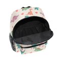 thumbnail image 6 of FORMRS Kids School Backpack with Front Zippered Pocket 12" Student Travel Daypack, Beige Cartoon DinosaurPattern, 6 of 6