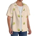 thumbnail image 2 of PAYOHTO Avocado Beige Mens Hawaiian Casual Short-sleeved Shirt Tropical Summer Beach Button Down Shirts, 2 of 7