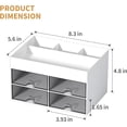 thumbnail image 4 of Marbrasse Pen Organizer with 4 Drawer, Multi-Functional Pencil Holder for Desk, Desk Organizers and Accessories with 4 Compartments + Drawer for Office Art Supplies (White), 4 of 7