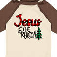 thumbnail image 4 of Inktastic Christmas Jesus is the Reason with Green Plaid Tree Boys or Girls Long Sleeve Baby Bodysuit, 4 of 5