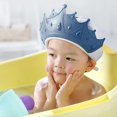 thumbnail image 4 of TRIANU Baby Shower Cap, Bath Head Cap Visor for Girls Boys Washing Hair Protect Ears Eyes, Kids Adjustable Shower Cap, Blue, 4 of 8
