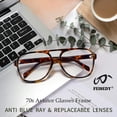 thumbnail image 3 of FEISEDY 70s Aviator Glasses Frame Blue Light Blocking Glasses Oversized Square Computer Glasses Women Men B2888, 3 of 6